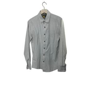 Eddie Bauer Classic Fit Gray Long Sleeve Button Up Shirt Men's Small
